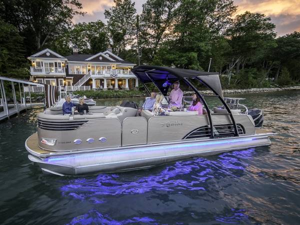 Tube With A Pontoon Boat