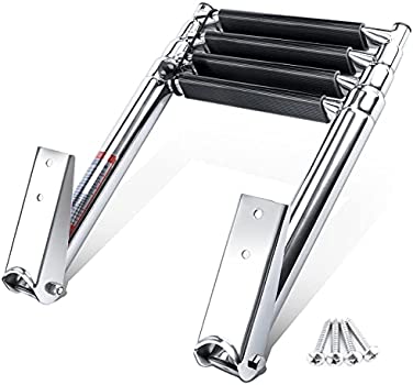 Hoffen Telescopic Stainless Steel Ladder