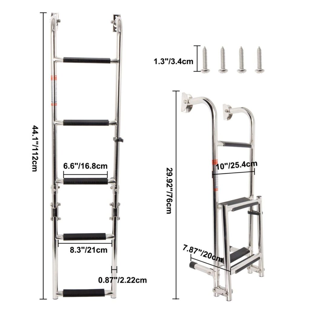 DasMarine Folding Telescoping Inboard Ladder